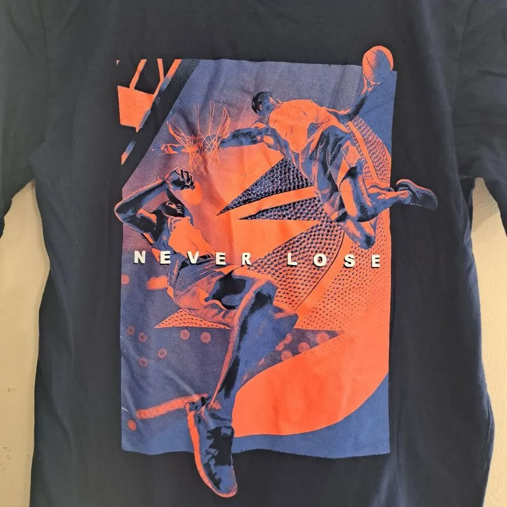 The Children's Place boys' basketball player graphic tee in navy blue XXL (18)